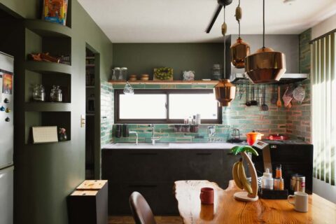 スタイル工房、戸建リノベーション、キッチン、TOTO、タイル壁