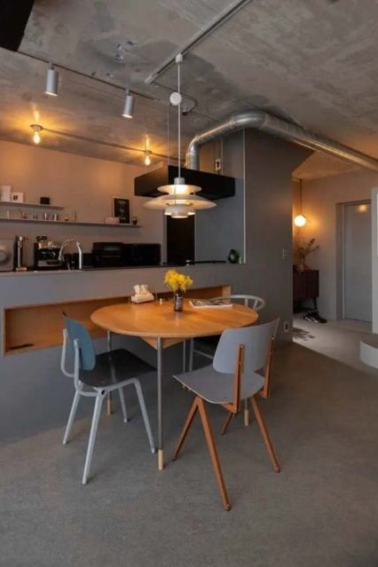 マンションリノベーション、ゼロリノベ、オープンキッチン、対面キッチン、露出配管