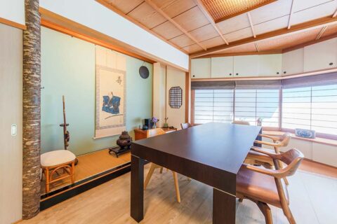 戸建てリノベーション、フレッシュハウス、ダイニング、床の間、障子