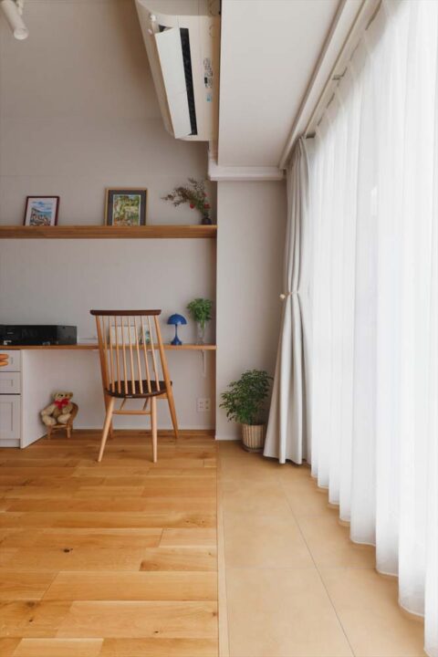 マンションリノベーション、スタイル工房、リビング、インナーテラス、自然素材