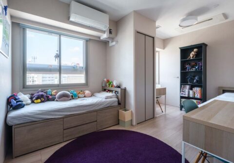 マンションリノベーション、スタイル イズ スティル リビング、子ども部屋、後付け壁、ワンルーム