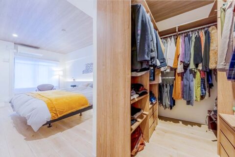 マンションリノベーション、フレッシュハウス、WIC、寝室、オープン収納