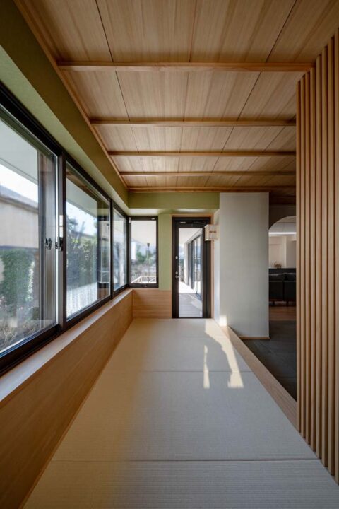戸建てリノベーション、エキップ(equip)、畳、小上がり、突板張り壁